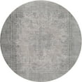 thumbnail image 1 of Ahgly Company Machine Washable Indoor Round Contemporary Gunmetal Gray Area Rugs, 4' Round, 1 of 7