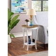 thumbnail image 4 of Convenience Concepts Table d'Appoint Ronde American Heritage en Blanc et Bois Naturel, 4 of 8