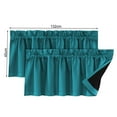thumbnail image 2 of EIMELI Solid Color Curtain Valance Curtain Valance with Blackout Coating Chic Blackout Valance Set Stylish Light-blocking Window, 2 of 5