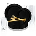 thumbnail image 3 of Smarty Black Vintage Disposable Plastic Wedding Value Set (60 Guests), 3 of 7
