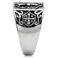 thumbnail image 3 of Anillo Color Plata Para Hombres de Acero Inoxidable Cruz Medieval Antigua, 3 of 5