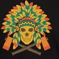 thumbnail image 3 of CafePress - Native Skull Headdress T Shirt - Men's Classic Graphic Cotton T-Shirt, 3 of 4