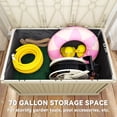 thumbnail image 4 of Outsunny 70 Gallon Deck Box, Resin Outdoor Storage Box with Handles, Sand, 4 of 10
