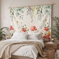 thumbnail image 3 of Red Poppy Tapestry for Bedroom Wall Hanging Tapestry, Farmhouse Country Vintage Flower Leaf Plant Ceiling Backdrop Tapestries Poster Blanket Wall Decor for Teens Room Living Room Dorm 39" x 59", 3 of 8
