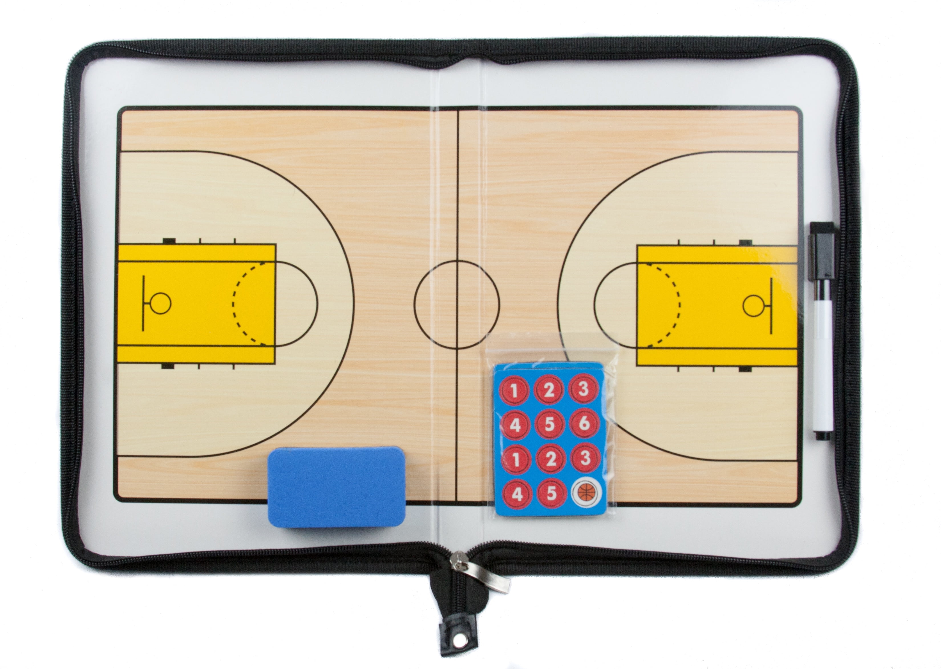 Coaches Vision Dry Erase Basketball Magnetic Board - Marker, Magnets and Eraser