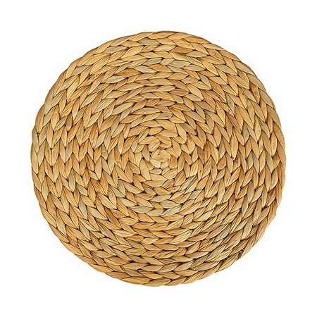

Tiyuyo Woven Placemats Water Hyacinth Round Tablemats for Dining Table (30cm)