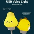 thumbnail image 4 of LED Night Light for Kids Intelligent Voice Control Light Dimmable Energy Saving Eye Lamp USB Night Light Sleeping Light with Timer and Remote Control Bedroom Bedside Lamp, 4 of 9