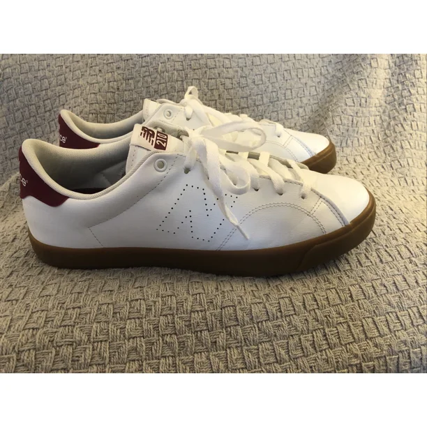 New Balance 210 Pro Court Sneakers/Tennis Mens 10.5 White Maroon Shoes AM210WCB