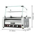 thumbnail image 5 of VEVOR Hot Dog Roller, 18 Hot Dog 7 Rollers, Stainless Steel Sausage Grill Cooker, 1200W Hot Dog Machine with Bun Warmer, Cover, 3 Temp Control, Side Storage Box, Oil Drip Tray, for Home & Commercial, 5 of 10