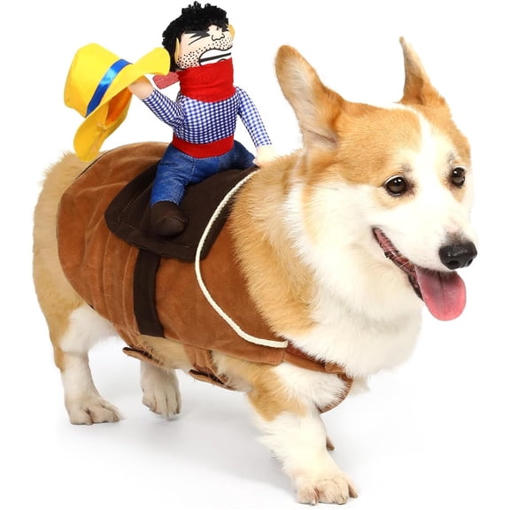 Doggy Cowboy Rider - Festival Party Dog for Small/Medium Dogs and Cat,S,Cowboy