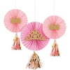 PRINCESS HANGING PAPER FANS WITH TASSELS