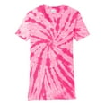 thumbnail image 5 of Womens Tie-Dye V-Neck Cotton Tee Pink 3X-Large, 5 of 6