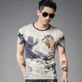 thumbnail image 2 of Ropa de calle, camisetas ajustadas para hombre, camisetas para hombre, camisetas para hombre, camisetas para hombre, camisetas para motociclistas, camisetas con estampado del alfabeto, camisetas de hi, 2 of 5