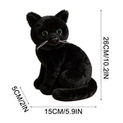 PLPPYFS Chongker Weighted Stuffed Animals, Sitting-Cats-with-Head-Turned-Aside Series Soothing Doll Handmade Realistic Cat P Doll Lifelike Real Cat Size Companion P Doll