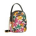 thumbnail image 7 of FORMRS Crossbody Bag for Women Quilted Travel Shoulder Cell Phone Purse with Chain Strap Handbag, Pink Floral Blooms, 7 of 7