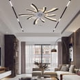 thumbnail image 2 of Black Ceiling Fan With Light Remote Control 3 Wind Levels Dimmable Invisible Blades 30.71X5.12 Inch Low Profile For Bedroom Living Room Kitchen 110V, 2 of 7