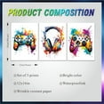 thumbnail image 3 of Gaming Room Decor Wall Art Set of 3, Video Gaming Theme Decor Gamer Room Gamepad Graffiti Posters Pictures Wall Art, Gaming Canvas Painting Prints for Teen Boys Room Decor Unframed, 3 of 6