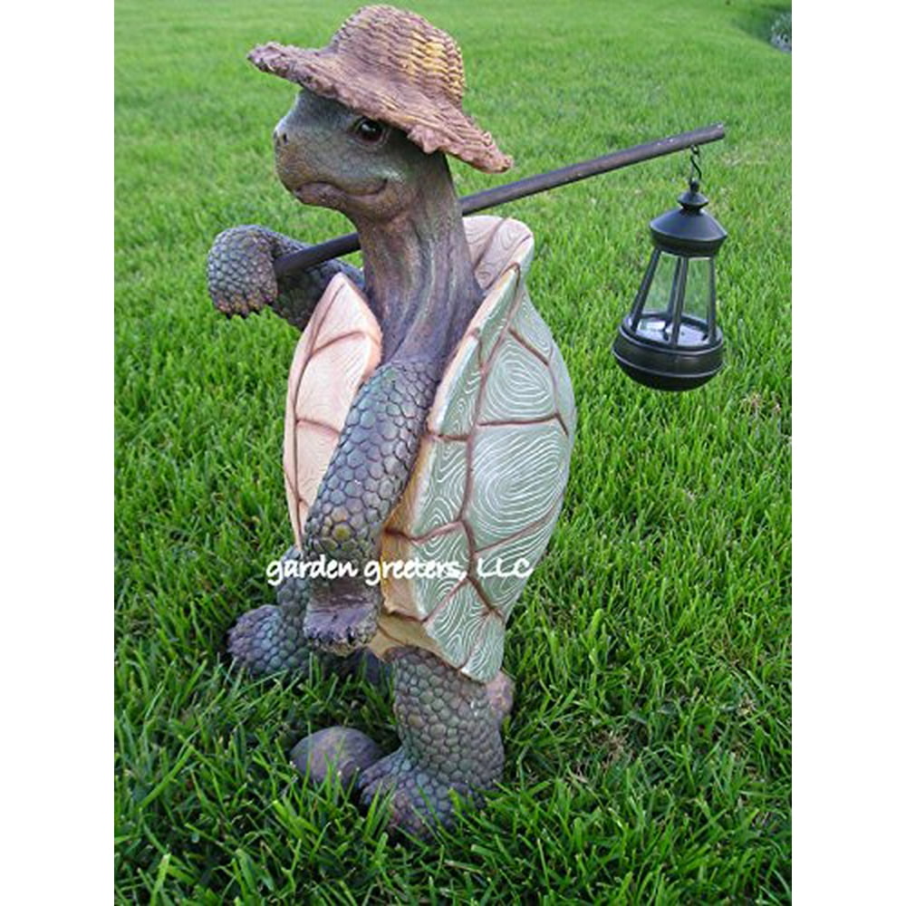 turtle solar statue
