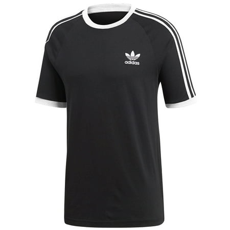 Adidas Men's Original Embroidered Trefoil 3 Stripe California T-Shirt Black S