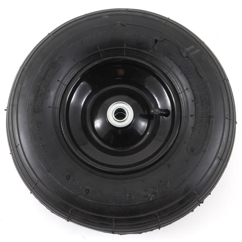 Marathon 20296 Easy Fit Wheelbarrow Tire + Wheel Assembly, Pneumatic, 4.0-6 - Quantity 1