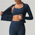 thumbnail image 4 of AUNVITO Quick-Dry Stretchy High-Neck Sportswear Jacket for Women Outdoor Activities & Casual Wear, 4 of 5