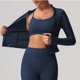 thumbnail image 4 of Chaquetas y abrigos casuales sin capucha de manga larga para mujer, moda femenina, de manga larga, lisas, con cremallera, cuello alto, ropa deportiva para exteriores, chaqueta, blusa, blusa de poliést, 4 of 5