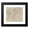 thumbnail image 2 of Pierre Parrocel 13x12 Black Modern Framed Museum Art Print Titled - Two Heads of Women, 2 of 5