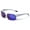 White with Blue Mirror, variant on Half Rim Sport Polarized Fit Over Sunglasses Wear Over Prescription Eyeglasses 100% UV Protection Men Women Mirror