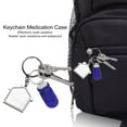 thumbnail image 3 of Keychain Medication Holder, Keychain Medication Container Portable Aluminium Alloy Waterproof Rhinestone  For Travel For Vitamin, 3 of 8