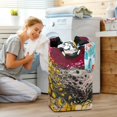 thumbnail image 4 of Gradient Paint Liquid Lightweight Large Hamper with Handles Durable Oxford Clothes Bags Storage Organization for Home Bedroom B, 4 of 6