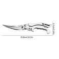 thumbnail image 3 of Heavy Duty Stainless Steel Kitchen Scissors | Multi-Function Poultry Shears | Bone Cutter, Fish Scale Remover, Bottle Opener | Ergonomic Non-Slip Aluminum Handle | 3.5mm Blade | 25x6.5cm | 1pc, 3 of 9