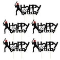 thumbnail image 4 of GETAJGHSD 5Pcs Retro Baseball Birthday Decorations Paper and Bamboo Stick Sports Theme Cake Picks, 4 of 8