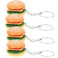 thumbnail image 5 of Food Keychain Charm Simulation Food Pendant Hamburger Key Ring Pendants Bag Ornament PVC Iron 9X3.5X2CM 4Pcs, 5 of 5