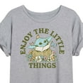 thumbnail image 3 of Star Wars - The Mandalorian Enjoy The Little Things  - Womens Oversized Graphic T-Shirt, 3 of 5