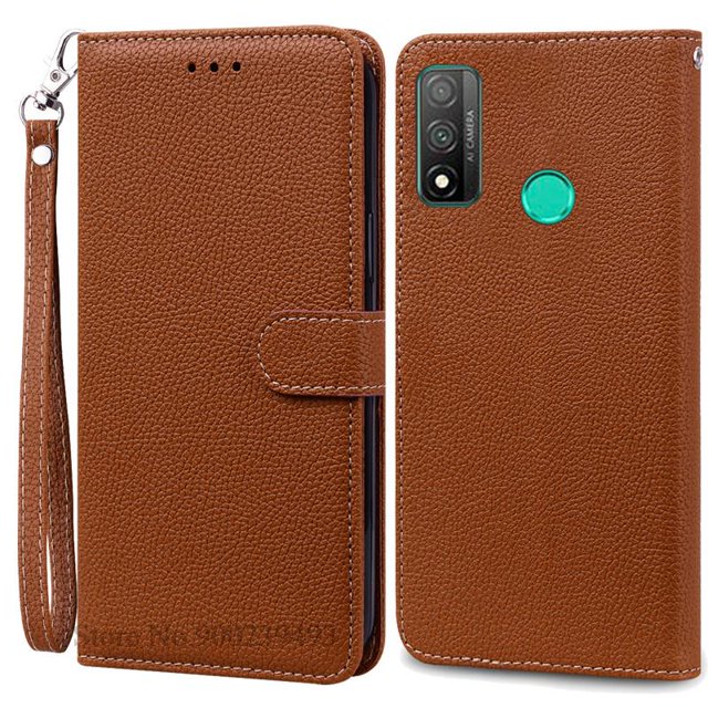 Étui P Smart 2020 pour Huawei P Smart 2020, Étui Portefeuille à Rabat en Cuir, Étui de Téléphone pour Huawei P Smart 2020, Couverture, Étui Fundas Etui, Brun-Strap Huawei P Smart 2020