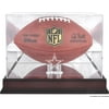 Dallas Cowboys Mahogany Football Logo Display Case with Mirror Back