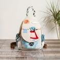 thumbnail image 6 of YIMOYICAI Backpack Purse for Women Girl's Convertible Sling Bag Boho Hippie Embroidered Woven Canvas with Woven Cotton Perfect Small Sling Bagk Sunny, 6 of 7