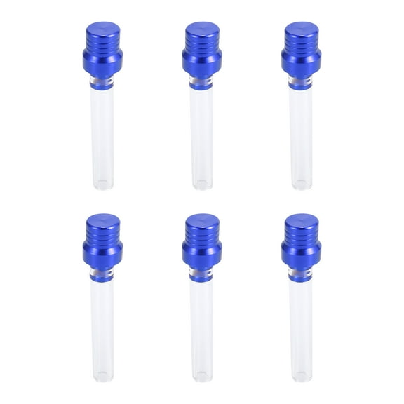 6pcs Blue ATV Dirt Bike Universal Gas Fuel Tank Cap Cover Air Vent Hose Tank Breather Valve Tube with Steel Ball