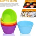 Extra Large Silicone Cupcake Muffin Cups 12 Pack 3.54 Inch Nonstick