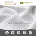 thumbnail image 7 of 100% Pure Linen Duvet Cover with Button Closure and Corner Ties Soft & Breathable - White King/Cal King, 7 of 7