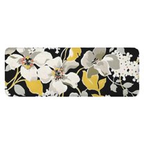 Pioneer Flower Floral Print Pattern Kitchen Rug Mat,Kitchen Runner Rugs Non Skid Washable,Decorative Kitchen Floor Mats for Kitchen,Sink,Laundry,17"x47.2"