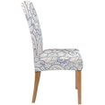 thumbnail image 3 of RYLABLUE Stylized Flowers Stretch Chair Cover Protector Seat Slipcover for Dining Room Hotel Wedding Party Set of 1, 3 of 5
