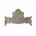 thumbnail image 3 of Ally King Bed, Classical White Faux Leather Victorian Carved Wood, 3 of 7