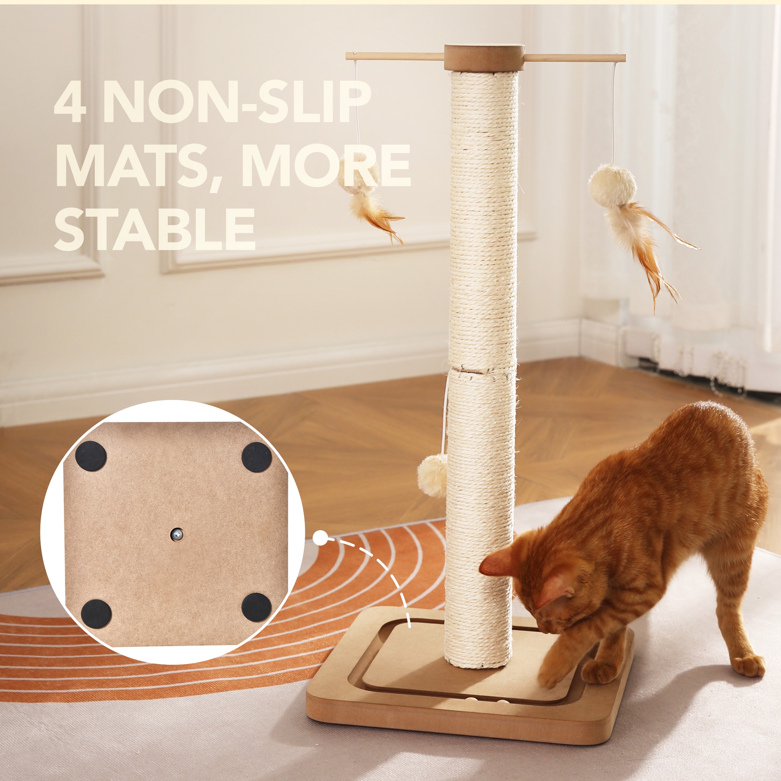 Vibrant Life Cat Scratching Post 25in with Interactive Ball Toys photo 8