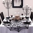 thumbnail image 4 of Nappe en Dentelle d'Halloween, Nappe en Toile d'Araignée 100 % Polyester Décoration d'Halloween pour Table / Rideau / Cheminée / Porte, 4 of 5