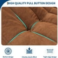 thumbnail image 5 of Bean Bag Couch Set of 2, Oversized Fireside Chair Bean Bag Sofa with Ottoman for Adults, Togo Loveseat Sofa with High Density Comfortable Foam for Living Room, Bedroom Office, Brown, 5 of 7