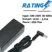 45W AC Charger for HP Pavilion 15-af131dx 15.6 Laptop with 5Ft Power Supply Adapter Cord