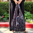 thumbnail image 3 of Wrapables JoliBag Collection Reusable Shopping Bag (Set of 2), Black Rose Shadow, 3 of 6