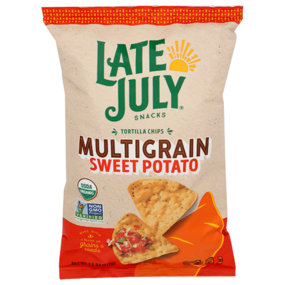 Late July Organic Multigrain Sweet Potato Tortilla Chips 7.5 oz - Pack of 3