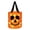 Light-Orange, variant on JWZZYD Halloween Embroidered Candy Bag, 7.9" Handheld Pumpkin Bucket with Black White Stripe Bow, Reusable Bag with Ghost Design, Candy Carrier for Party, Home Table Decor, Pink